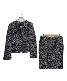 ARMANI COLLEZIONI（アルマーニ コレツィオーニ）の古着「総柄セットアップ」｜ブラック×ホワイト