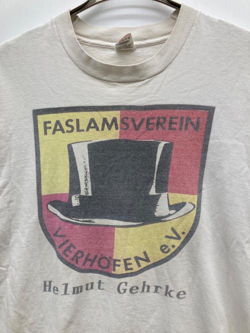 FRUIT OF THE LOOM（フルーツオブザルーム）FRUIT OF THE LOOM (フルーツオブザルーム) 80s Helmut Gehrke Tee ホワイト サイズ:XLの古着・服飾アイテム