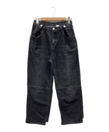 YENN（イエン）の古着「TUCK BELT DESIGN PANTS」｜ブラック