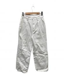 YENN（イエン）の古着「HIGH RISE TUCK WIDE PANTS」｜ホワイト