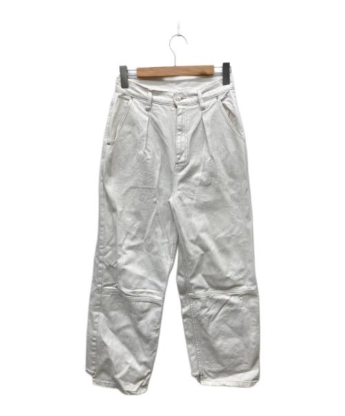 YENN（イエン）YENN (イエン) HIGH RISE TUCK WIDE PANTS ホワイト サイズ:38の古着・服飾アイテム