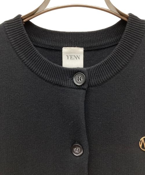 YENN（イエン）YENN (イエン) DOUBLE FACE KNIT VEST ブラック サイズ:FREEの古着・服飾アイテム