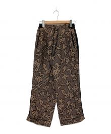 TODAYFUL（トゥデイフル）の古着「Jacquard Leaf Roughpants」｜ブラック×ブラウン