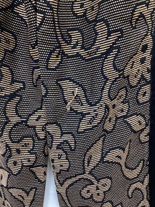 TODAYFUL（トゥデイフル）TODAYFUL (トゥデイフル) Jacquard Leaf Roughpants ブラック×ブラウン サイズ:38の古着・服飾アイテム
