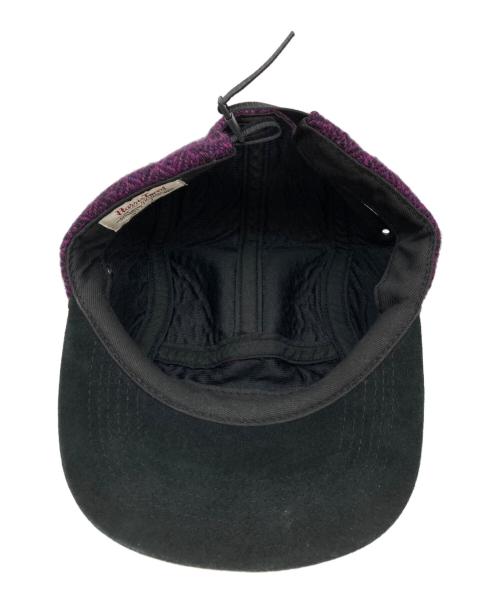 SUPREME（シュプリーム）SUPREME (シュプリーム) Harris Tweed (ハリスツイード) Camp Cap パープル×ブラックの古着・服飾アイテム