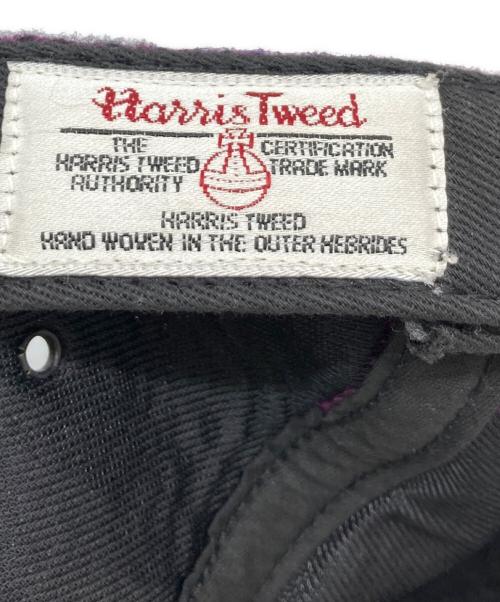 SUPREME（シュプリーム）SUPREME (シュプリーム) Harris Tweed (ハリスツイード) Camp Cap パープル×ブラックの古着・服飾アイテム