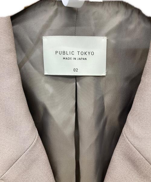 PUBLIC TOKYO（パブリックトウキョウ）PUBLIC TOKYO (パブリックトウキョウ) カルゼダブルジャケット ブラウン サイズ:2の古着・服飾アイテム