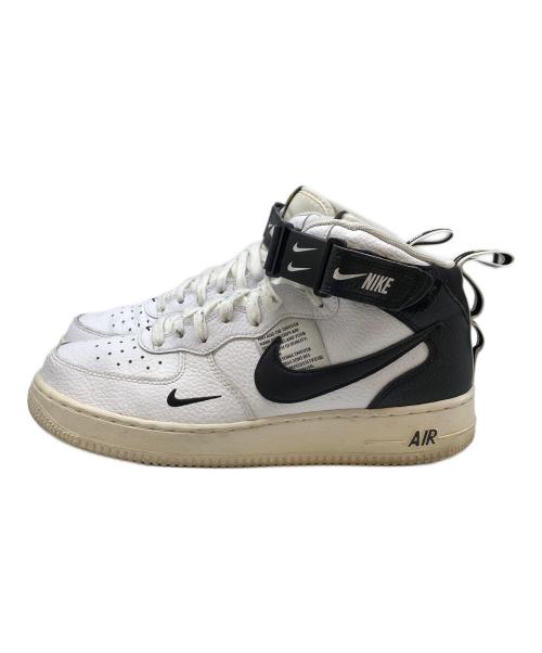 NIKE（ナイキ）NIKE (ナイキ) AIR FORCE 1 MID UTILITY WHITE BLACK ホワイト×ブラック サイズ:26.5の古着・服飾アイテム