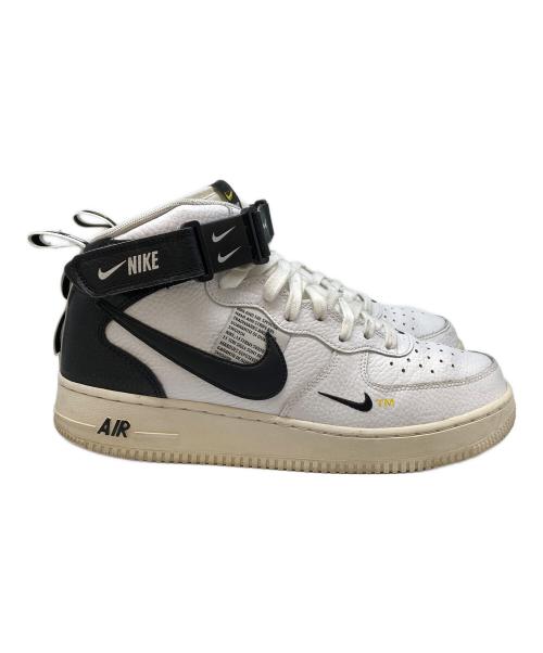 NIKE（ナイキ）NIKE (ナイキ) AIR FORCE 1 MID UTILITY WHITE BLACK ホワイト×ブラック サイズ:26.5の古着・服飾アイテム