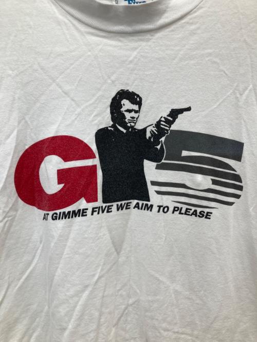 GIMME FIVE（ギミーファイブ）Gimme Five (ギミーファイブ) Hanes (ヘインズ) ムービーTシャツ ホワイト サイズ:Lの古着・服飾アイテム