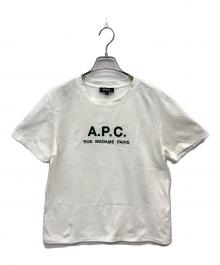 A.P.C.（アーペーセー）の古着「RUE MADAME 刺繍ロゴシャツ」｜ホワイト
