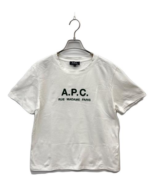 A.P.C.（アーペーセー）A.P.C. (アーペーセー) RUE MADAME 刺繍ロゴシャツ ホワイト サイズ:Sの古着・服飾アイテム
