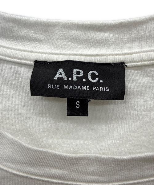 A.P.C.（アーペーセー）A.P.C. (アーペーセー) RUE MADAME 刺繍ロゴシャツ ホワイト サイズ:Sの古着・服飾アイテム