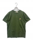 maison kitsuneメゾンキツネ）の古着「ロゴワッペンTシャツ」｜グリーン