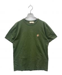 maison kitsune（メゾンキツネ）の古着「ロゴワッペンTシャツ」｜グリーン