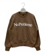 ARIESアリーズ）の古着「No Problemo SWEATSHIRT」｜ブラウン