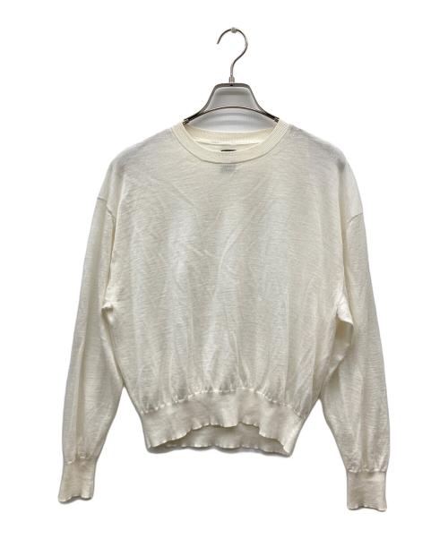 BATONER（バトナ―）BATONER (バトナ―) クルーネックニット ホワイト サイズ:2の古着・服飾アイテム