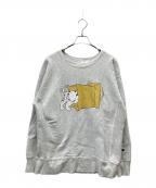 Champion REVERSE WEAVE×DISNEYチャンピオン リバース ウィーブ×ディズニ―）の古着「クルーネックスウェット」｜グレー