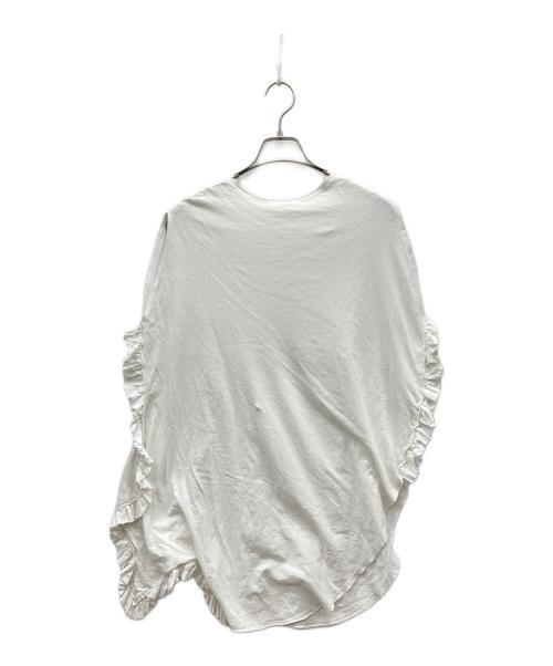 COMME des GARCONS（コムデギャルソン）COMME des GARCONS (コムデギャルソン) ノースリーブフリルカットソー ホワイト サイズ:Sの古着・服飾アイテム