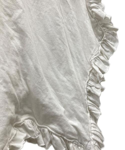 COMME des GARCONS（コムデギャルソン）COMME des GARCONS (コムデギャルソン) ノースリーブフリルカットソー ホワイト サイズ:Sの古着・服飾アイテム