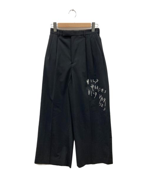 FRAMeWORK（フレームワーク）FRAMeWORK (フレームワーク) LEVI PATA タックワイドパンツ ブラック サイズ:SIZE 38の古着・服飾アイテム
