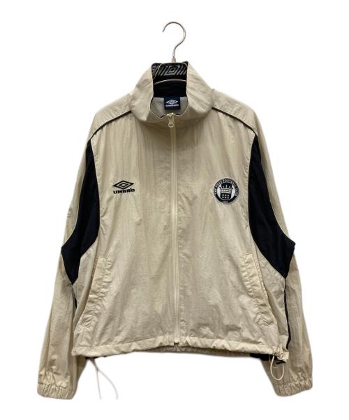 UMBRO（アンブロ）UMBRO (アンブロ) FREAK'S STORE (フリークスストア) 別注 New Nylon Jacket ベージュ×ブラック サイズ:Mの古着・服飾アイテム