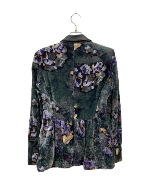 EMPORIO ARMANI（エンポリオ アルマーニ）EMPORIO ARMANI (エンポリオ アルマーニ) ベロアテーラードジャケット オリーブ サイズ:40の古着・服飾アイテム