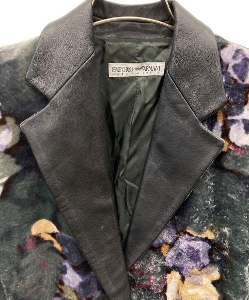 EMPORIO ARMANI（エンポリオ アルマーニ）EMPORIO ARMANI (エンポリオ アルマーニ) ベロアテーラードジャケット オリーブ サイズ:40の古着・服飾アイテム