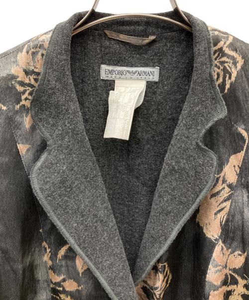 EMPORIO ARMANI（エンポリオ アルマーニ）EMPORIO ARMANI (エンポリオ アルマーニ) 総柄ジャケット グレー サイズ:38の古着・服飾アイテム