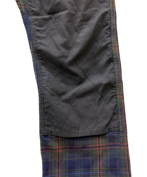 COMME des GARCONS JUNYA WATANABE MAN（コム デ ギャルソン ジュンヤ ワタナベ マン）COMME des GARCONS JUNYA WATANABE MAN (コム デ ギャルソン ジュンヤ ワタナベ マン) 11AW チェック ダブルニーワイドパンツ ネイビー サイズ:Mの古着・服飾アイテム