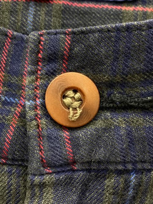 COMME des GARCONS JUNYA WATANABE MAN（コム デ ギャルソン ジュンヤ ワタナベ マン）COMME des GARCONS JUNYA WATANABE MAN (コム デ ギャルソン ジュンヤ ワタナベ マン) 11AW チェック ダブルニーワイドパンツ ネイビー サイズ:Mの古着・服飾アイテム