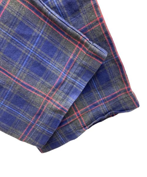 COMME des GARCONS JUNYA WATANABE MAN（コム デ ギャルソン ジュンヤ ワタナベ マン）COMME des GARCONS JUNYA WATANABE MAN (コム デ ギャルソン ジュンヤ ワタナベ マン) 11AW チェック ダブルニーワイドパンツ ネイビー サイズ:Mの古着・服飾アイテム