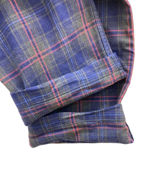 COMME des GARCONS JUNYA WATANABE MAN（コム デ ギャルソン ジュンヤ ワタナベ マン）COMME des GARCONS JUNYA WATANABE MAN (コム デ ギャルソン ジュンヤ ワタナベ マン) 11AW チェック ダブルニーワイドパンツ ネイビー サイズ:Mの古着・服飾アイテム