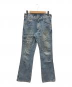 Wrangler×N.HOOLYWOODラングラー×エヌ ハリウッド）の古着「graffiti/paint flare denim pants」｜スカイブルー