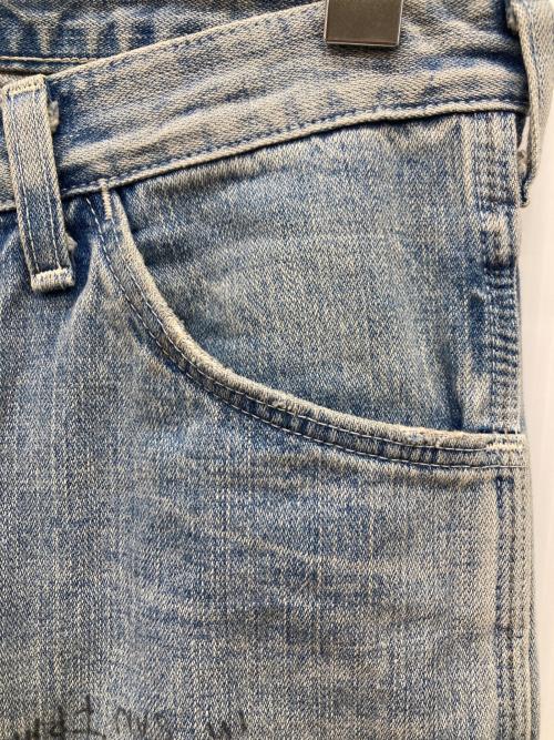 Wrangler（ラングラー）Wrangler (ラングラー) N.HOOLYWOOD (エヌ ハリウッド) graffiti/paint flare denim pants スカイブルー サイズ:Mの古着・服飾アイテム