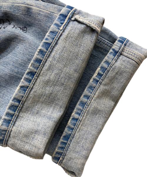 Wrangler（ラングラー）Wrangler (ラングラー) N.HOOLYWOOD (エヌ ハリウッド) graffiti/paint flare denim pants スカイブルー サイズ:Mの古着・服飾アイテム