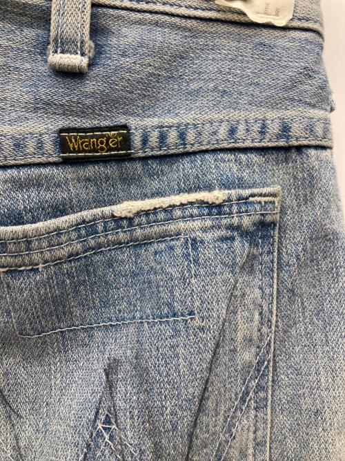 Wrangler（ラングラー）Wrangler (ラングラー) N.HOOLYWOOD (エヌ ハリウッド) graffiti/paint flare denim pants スカイブルー サイズ:Mの古着・服飾アイテム