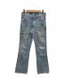 Wrangler（ラングラー）の古着「graffiti/paint flare denim pants」｜スカイブルー