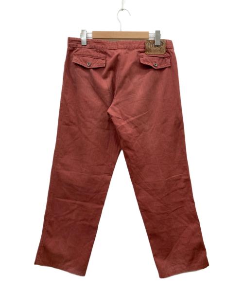 DOLCE & GABBANA（ドルチェ＆ガッバーナ）DOLCE & GABBANA (ドルチェ＆ガッバーナ) メタルバックルパンツ レッド サイズ:38の古着・服飾アイテム