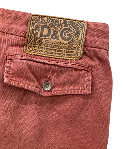 DOLCE & GABBANA（ドルチェ＆ガッバーナ）DOLCE & GABBANA (ドルチェ＆ガッバーナ) メタルバックルパンツ レッド サイズ:38の古着・服飾アイテム