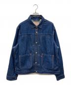 LEVI'S PReMIUMリーバイス プレミアム）の古着「PLEATED TRUCKER JACKET」｜ネイビー