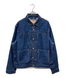 LEVI'S PReMIUM（リーバイス プレミアム）の古着「PLEATED TRUCKER JACKET」｜ネイビー
