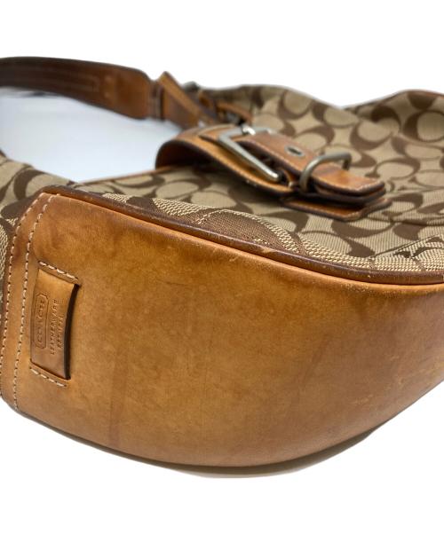COACH（コーチ）COACH (コーチ) シグネチャーワンショルダーバッグ ブラウンの古着・服飾アイテム