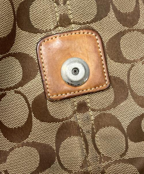 COACH（コーチ）COACH (コーチ) シグネチャーワンショルダーバッグ ブラウンの古着・服飾アイテム