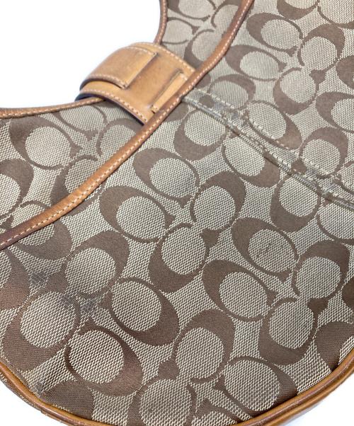 COACH（コーチ）COACH (コーチ) シグネチャーワンショルダーバッグ ブラウンの古着・服飾アイテム