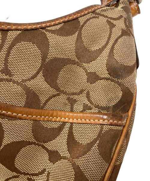 COACH（コーチ）COACH (コーチ) シグネチャーワンショルダーバッグ ブラウンの古着・服飾アイテム