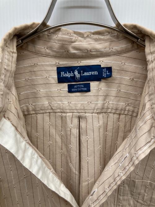 RALPH LAUREN（ラルフローレン）RALPH LAUREN (ラルフローレン) AFTON プルオーバーボタンダウンシャツ ベージュ サイズ:Lの古着・服飾アイテム