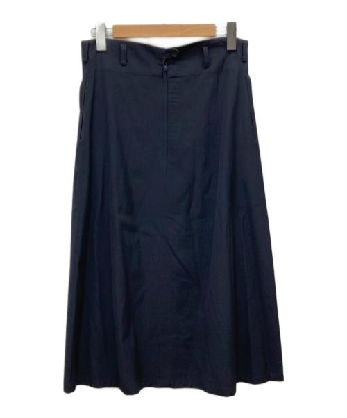 Y's（ワイズ）Y's (ワイズ) ロングウールスカート ネイビー サイズ:記載なしの古着・服飾アイテム