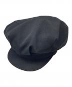 Y'sワイズ）の古着「23SS WOOL GABARDINE CASQUETTE」｜ブラック