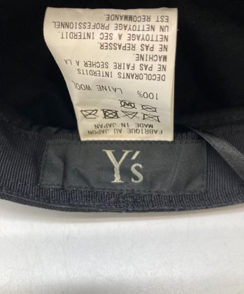 Y's（ワイズ）Y's (ワイズ) 23SS WOOL GABARDINE CASQUETTE ブラックの古着・服飾アイテム